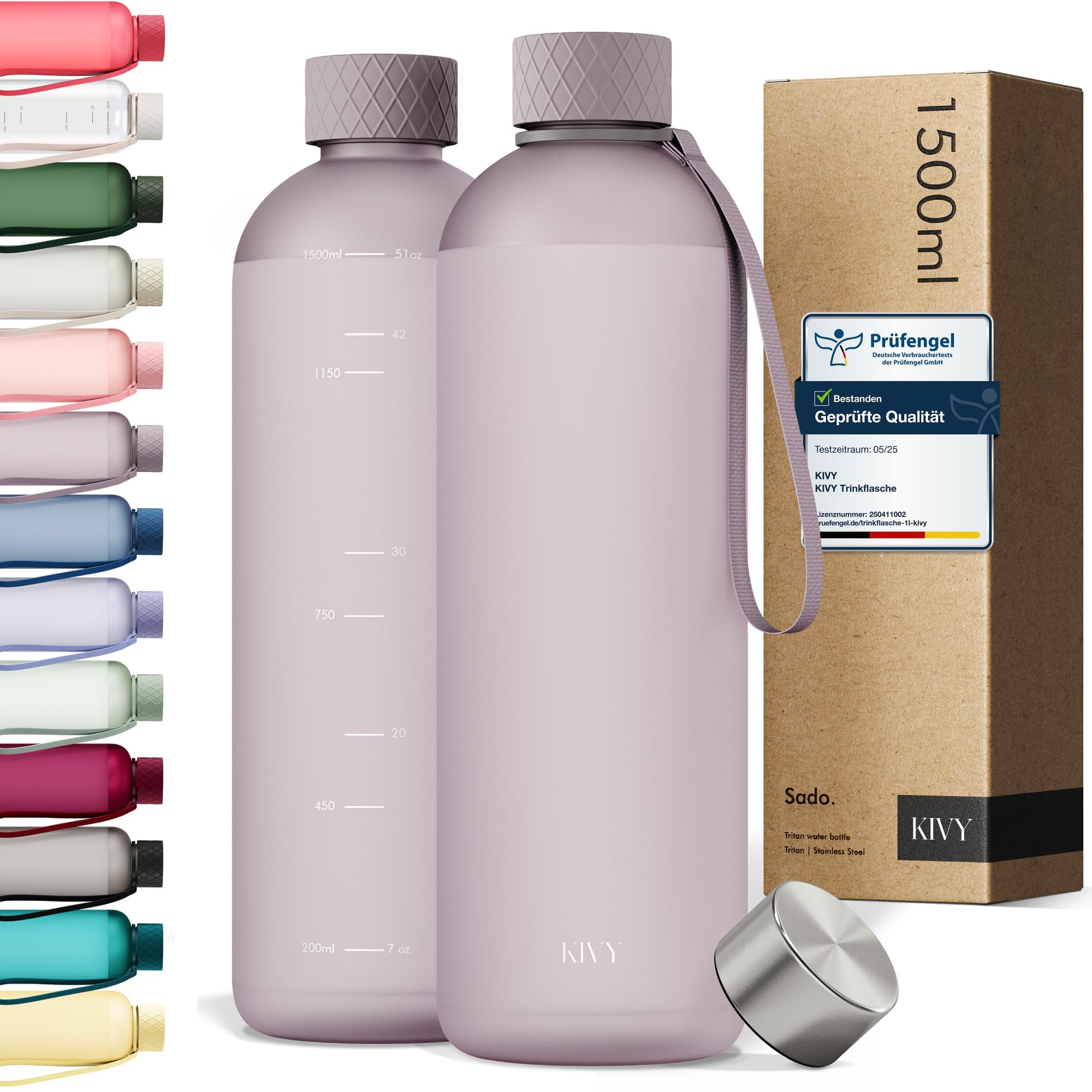 KIVY Tritan-Wasserflasche der 2. Generation