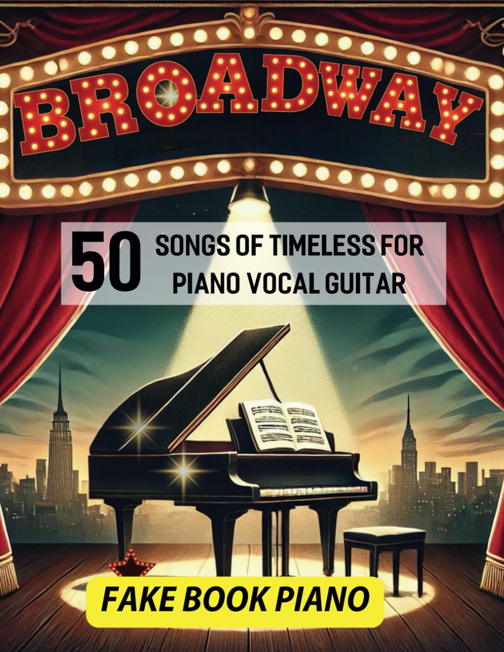 Broadway Fake Book Piano: 50 Songs Of Timeless For Piano/Vocal/Guitar