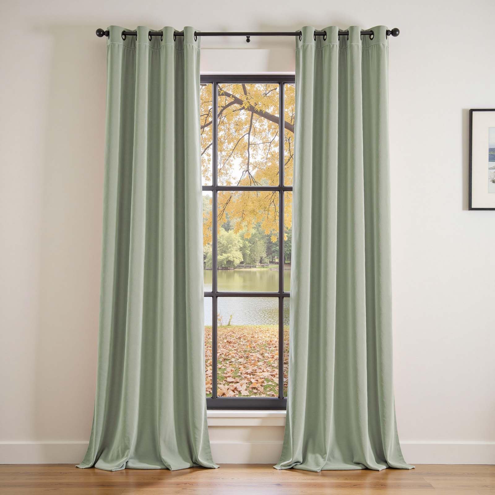 Lazzzy Green Velvet Curtains Blackout Thermal Insulated Curtains 96 Inch Long Window Drapes for Bedroom Living Room Super Soft Luxury Grommet Window