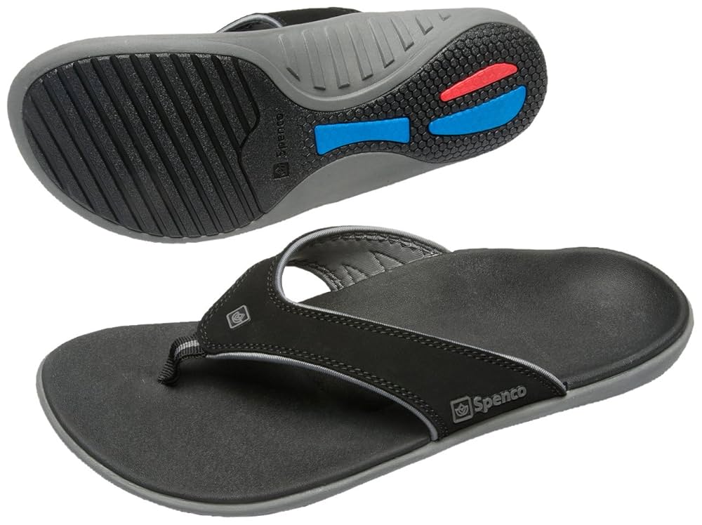 Spenco Polysorb Total Support Yumi Sandals showing orthotic arch support and heel cup design