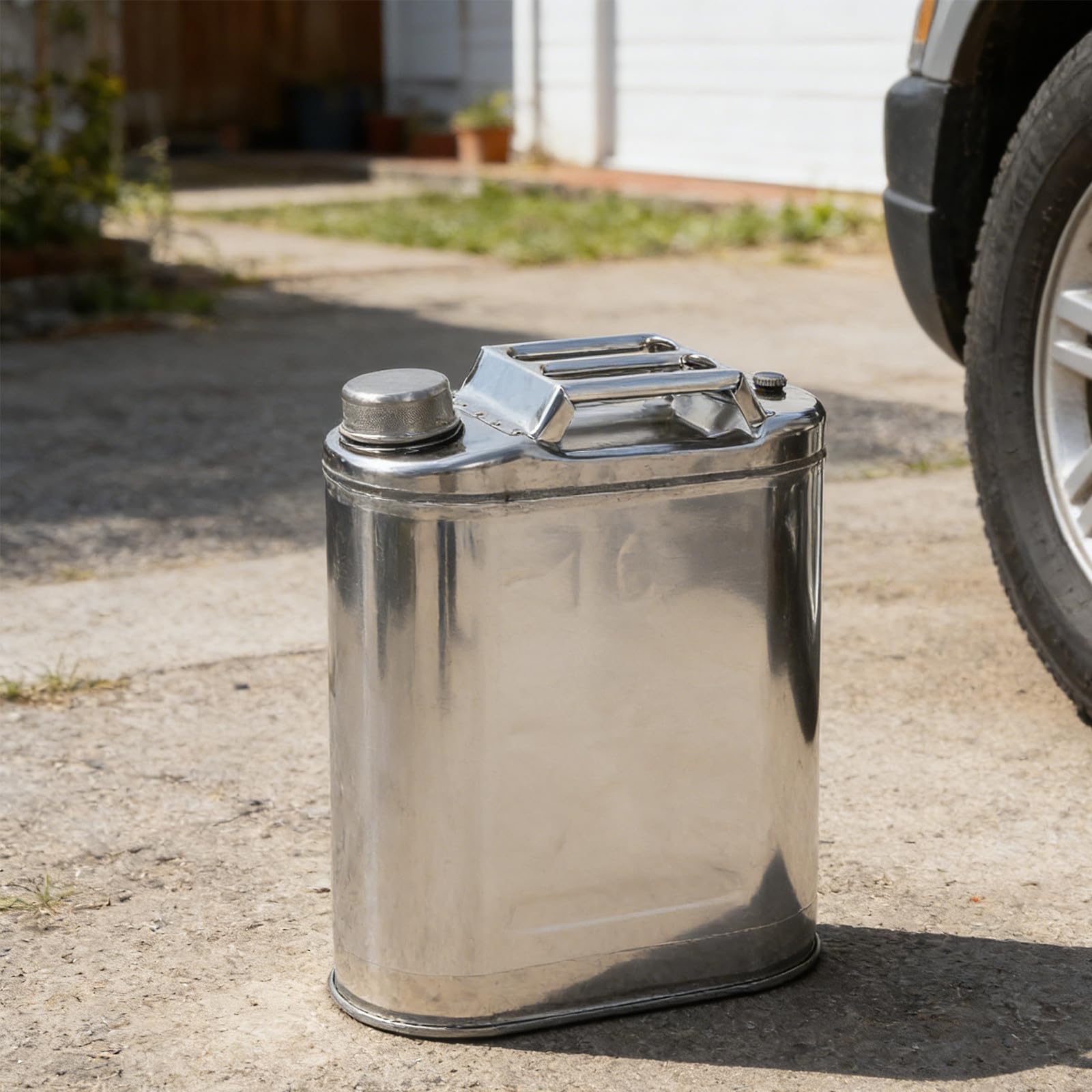 TOYANDONA Tragbarer Edelstahl Wasserkanister 10l mit Ergonomischem Griff und Belüftungsventil für Camping und Gartenbewässerung