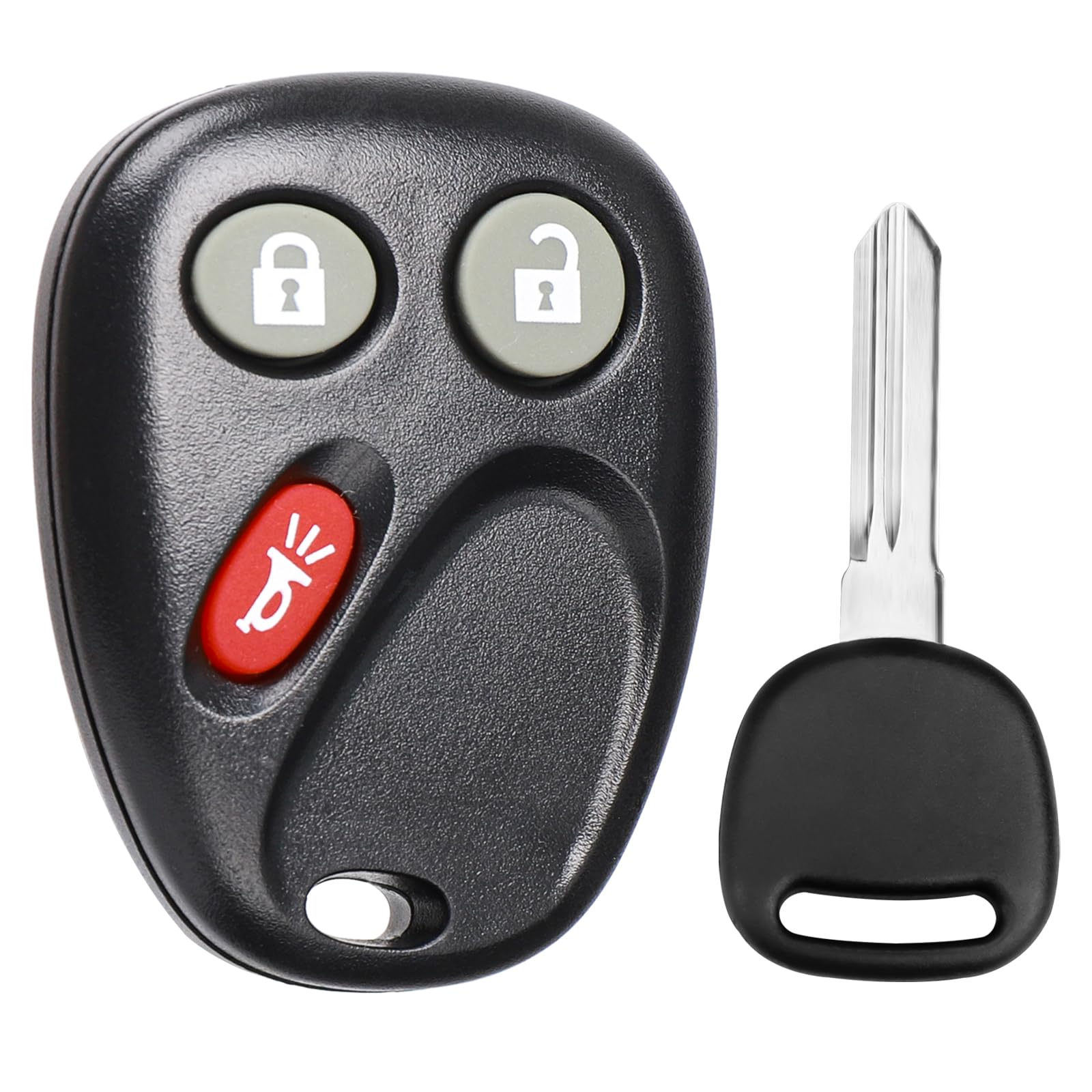 NPAUTO Key Fob, Car Keyless Entry Remote with Ignition Key Fits for 2003-2006 Chevy Avalanche Equinox Silverado SSR Suburban Tahoe, GMC Sierra Yukon, Hummer H2, Pontiac Torrent, Saturn Vue, LHJ011
