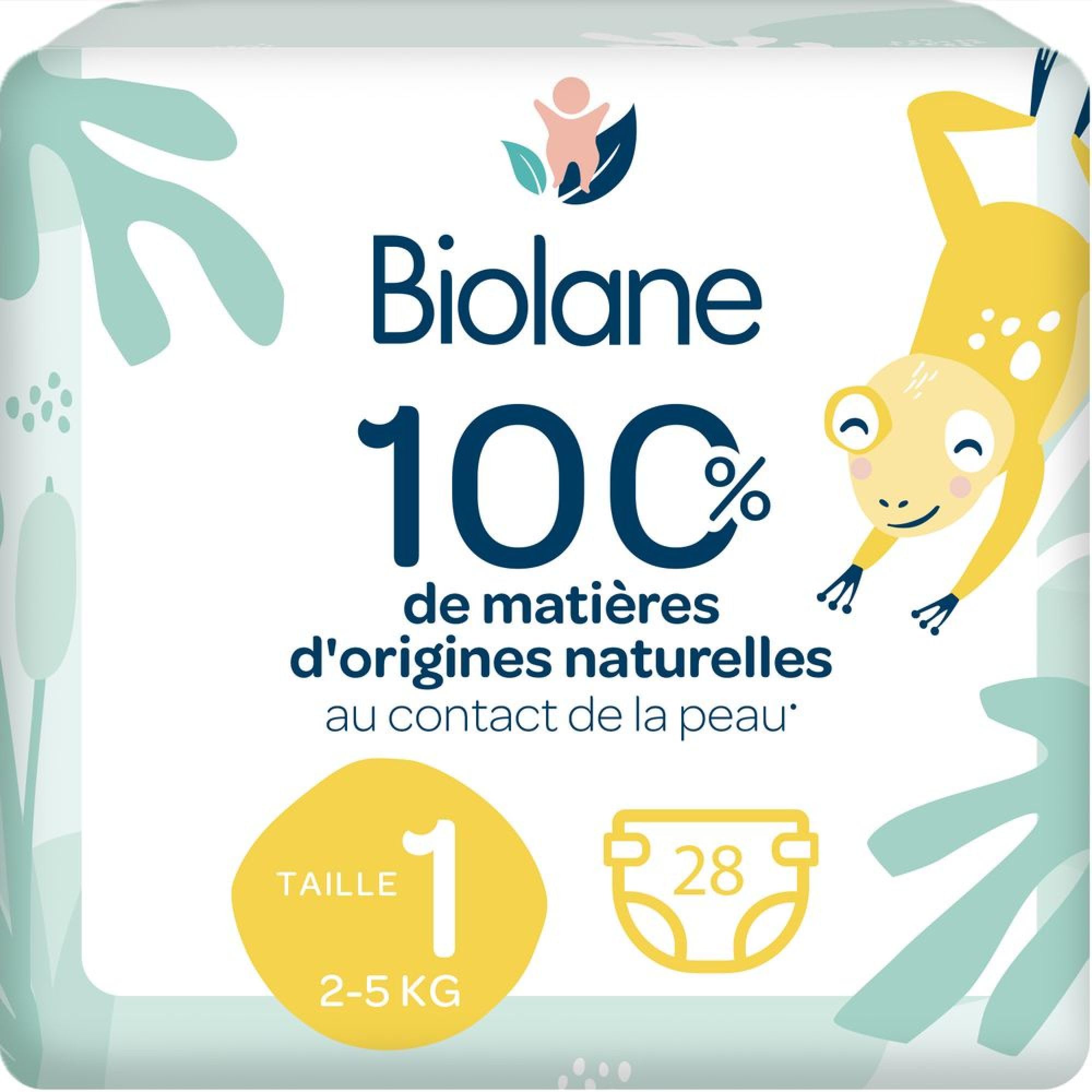 Biolane Natural Diapers 28 Diapers Size 1 (2-5 Kg)