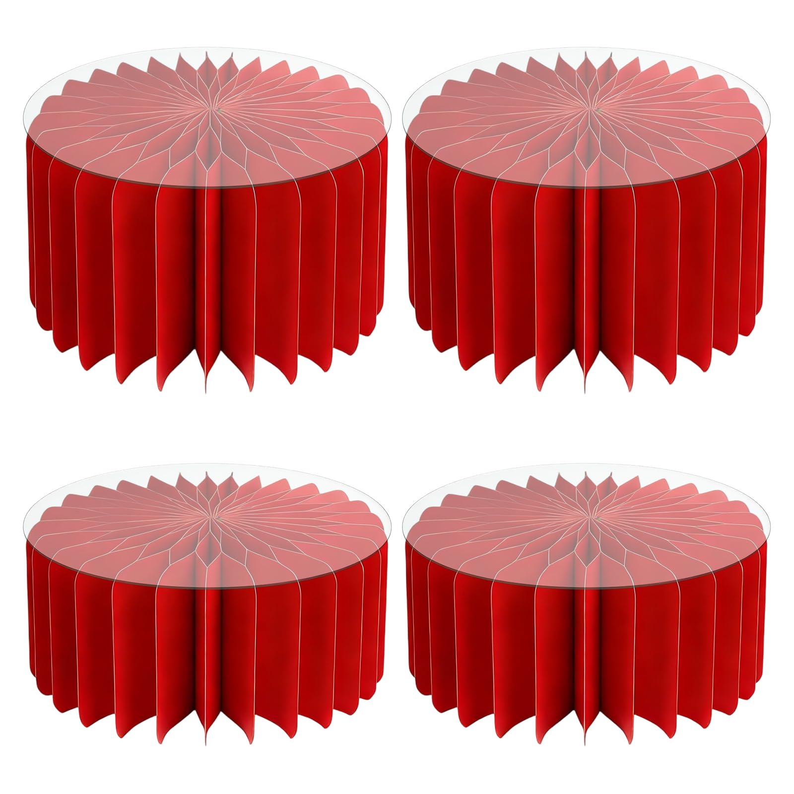 LUCKGONI Pack of 4 Foldable Paper Dessert Stands with Multiple Tiers Design for User Friendly Cake Display and Event Use