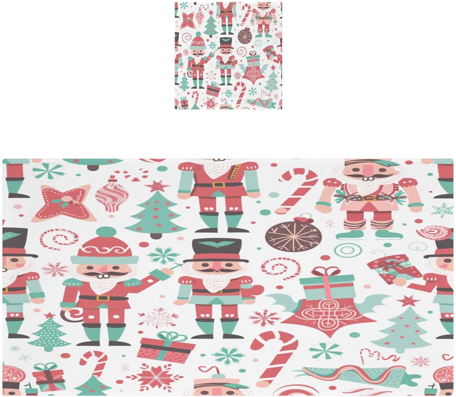 Hand Towels Premium Soft and Highly Absorbent Christmas Nutcracker Characters 2 Pcs Towels for Bathroom Set 100% Cotton Decorative Face Towels