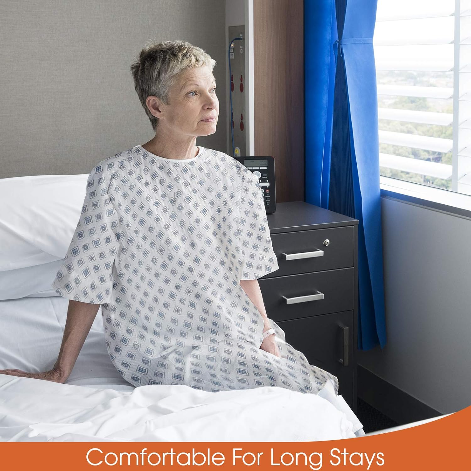 Hospital Gown Unisex Patient Gowns Back Ties Fits up to XXL