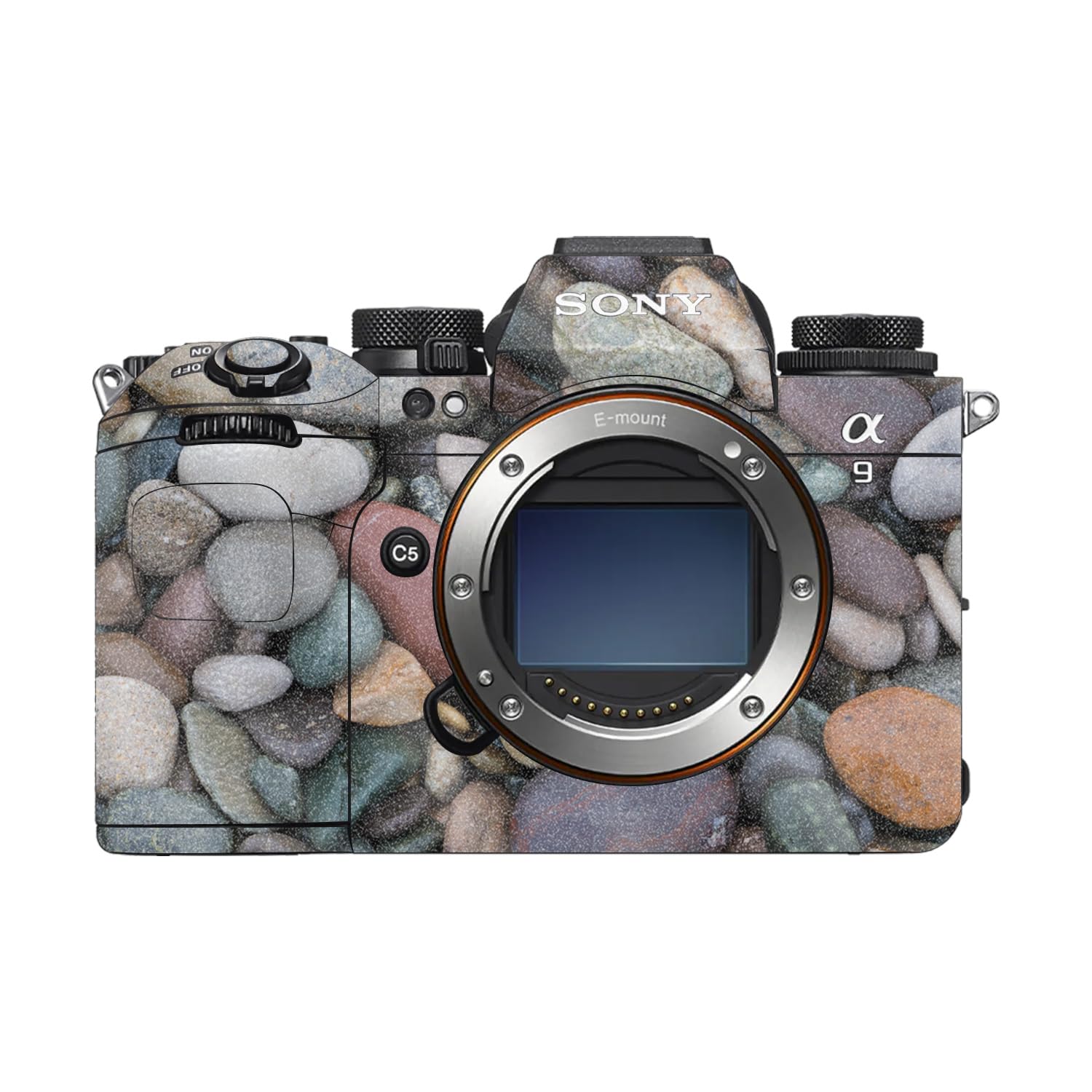 Glossy Glitter Camera Skin Compatible with Sony Alpha 9 III (2024) - Riverbed - Premium 3M Vinyl Protective Wrap Decal Cover - Easy to Apply | Crafted in the USA by MightySkins