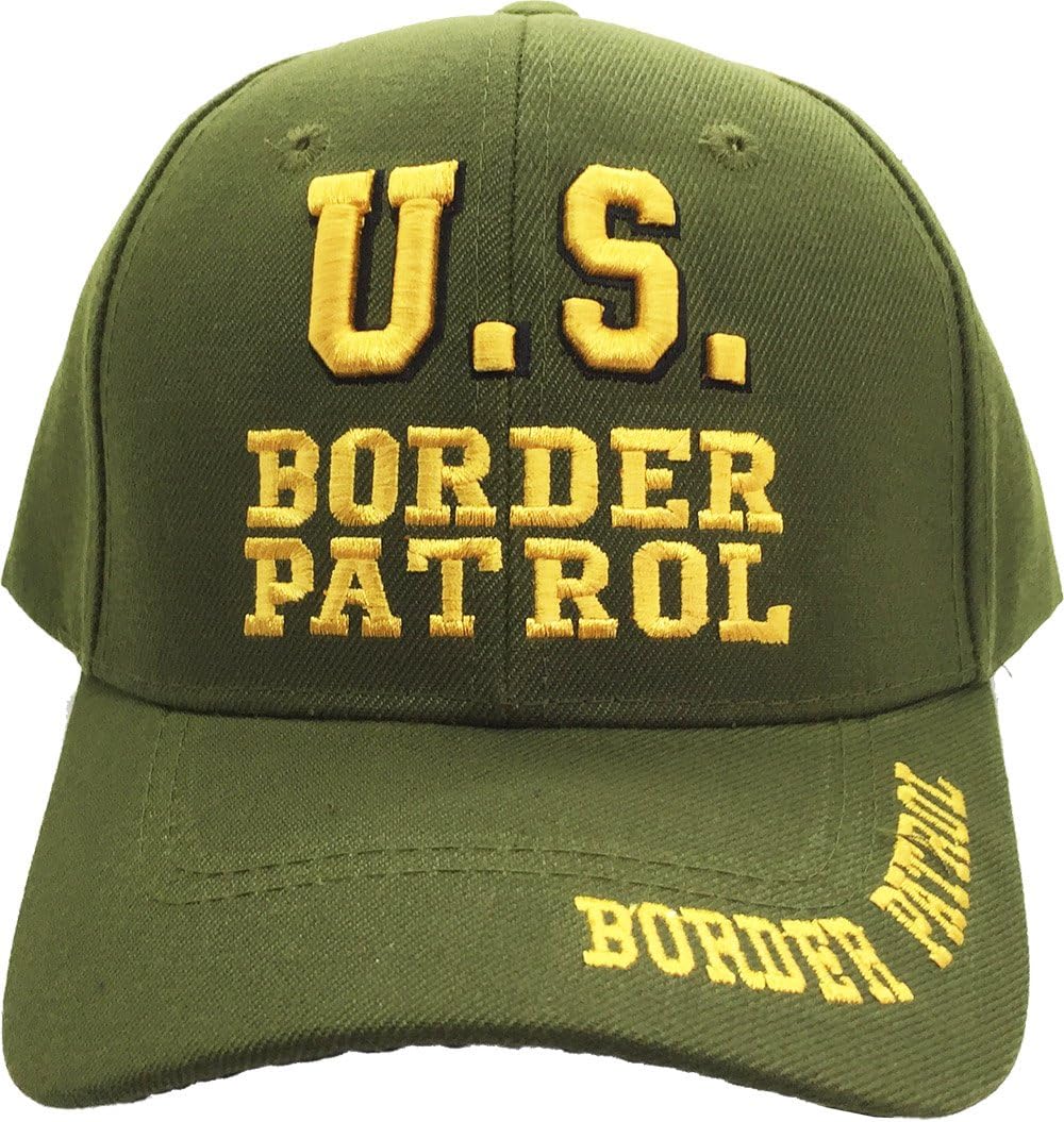 Green US Border Patrol Embroidered Hat USA Ball Cap