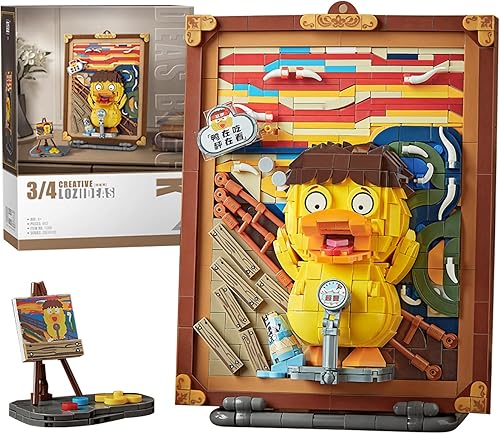 MEIEST Mini bloques de construcción lindo juego de modelo de pintura 3D, colección de estereógrafo de partículas de simulación, juguete de ladrillos