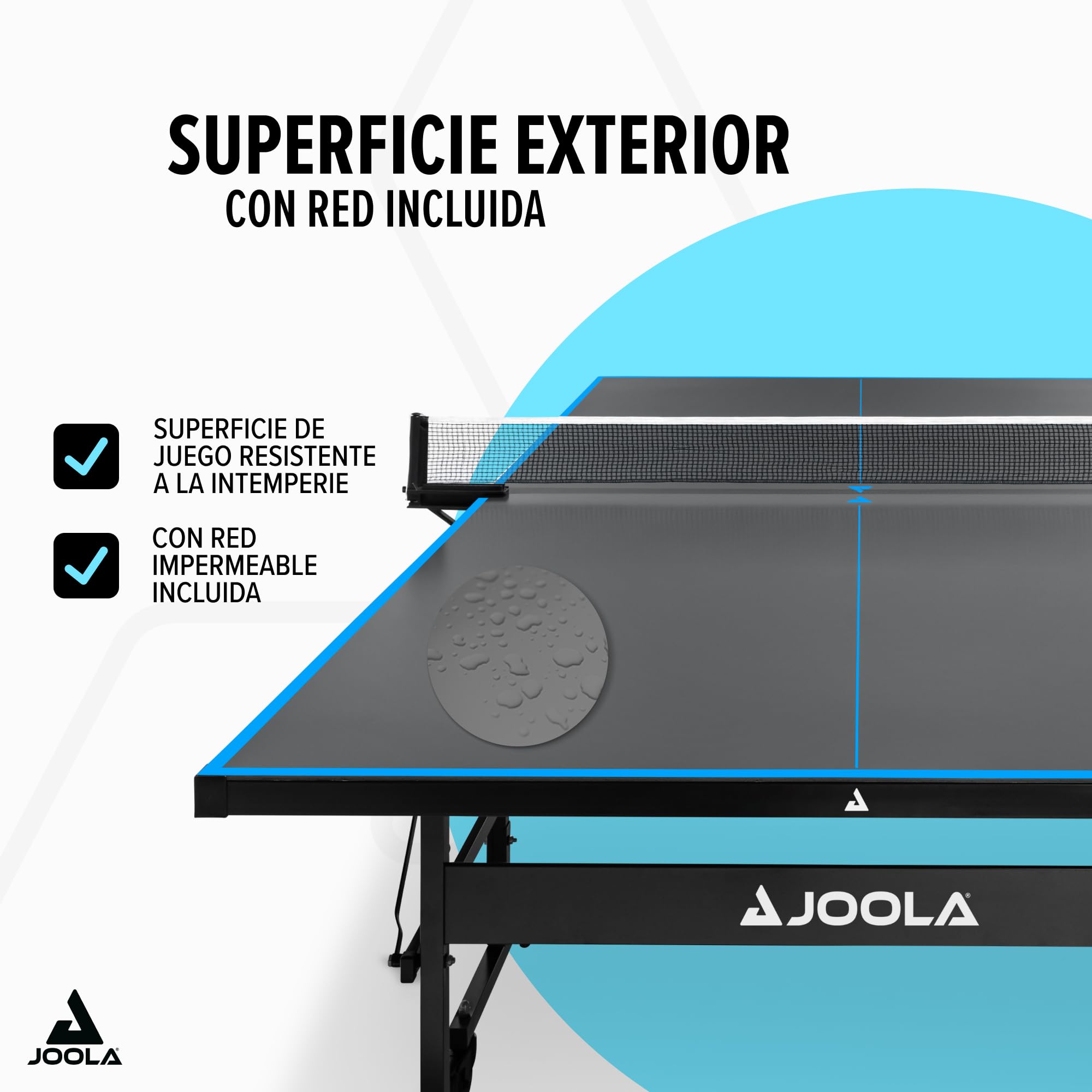 JOOLA Mesa de Ping Pong J200A Outdoor Aluminio 6mm Plegable