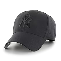 47 Berretto da baseball New York Yankees MLB MVP unisex, regolabile, logo nero, nero, Nero , Taglia unica