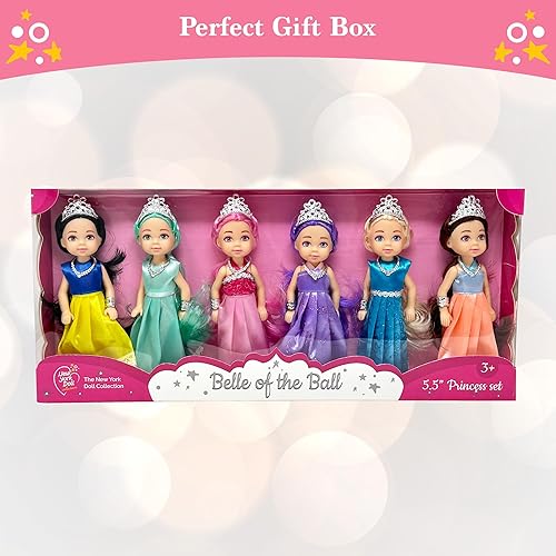 Miniatura 4 de Juego de muñecas pequeñas con muñecas de princesa para niñas  Muñecas de juguete de princesa para casa de muñecas  Muñeca pequeña mini figuras de