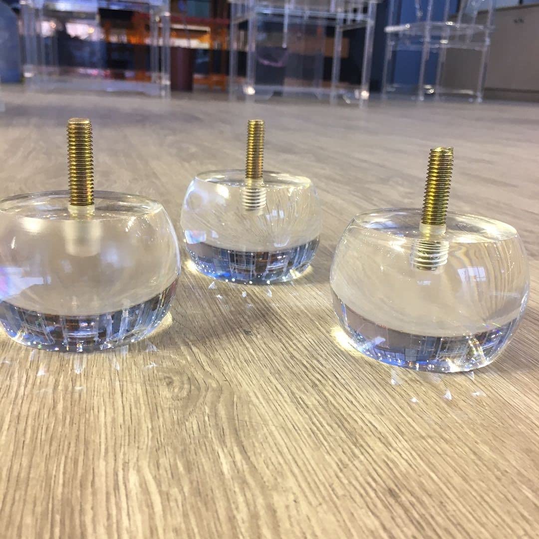 Set di 4 Gambe di Ricambio per mobili in Acrilico con bullone M8/Dado a T/Vite, Ideale per armadietti, panche, Dimensioni 3 cm/1,2 Pollici