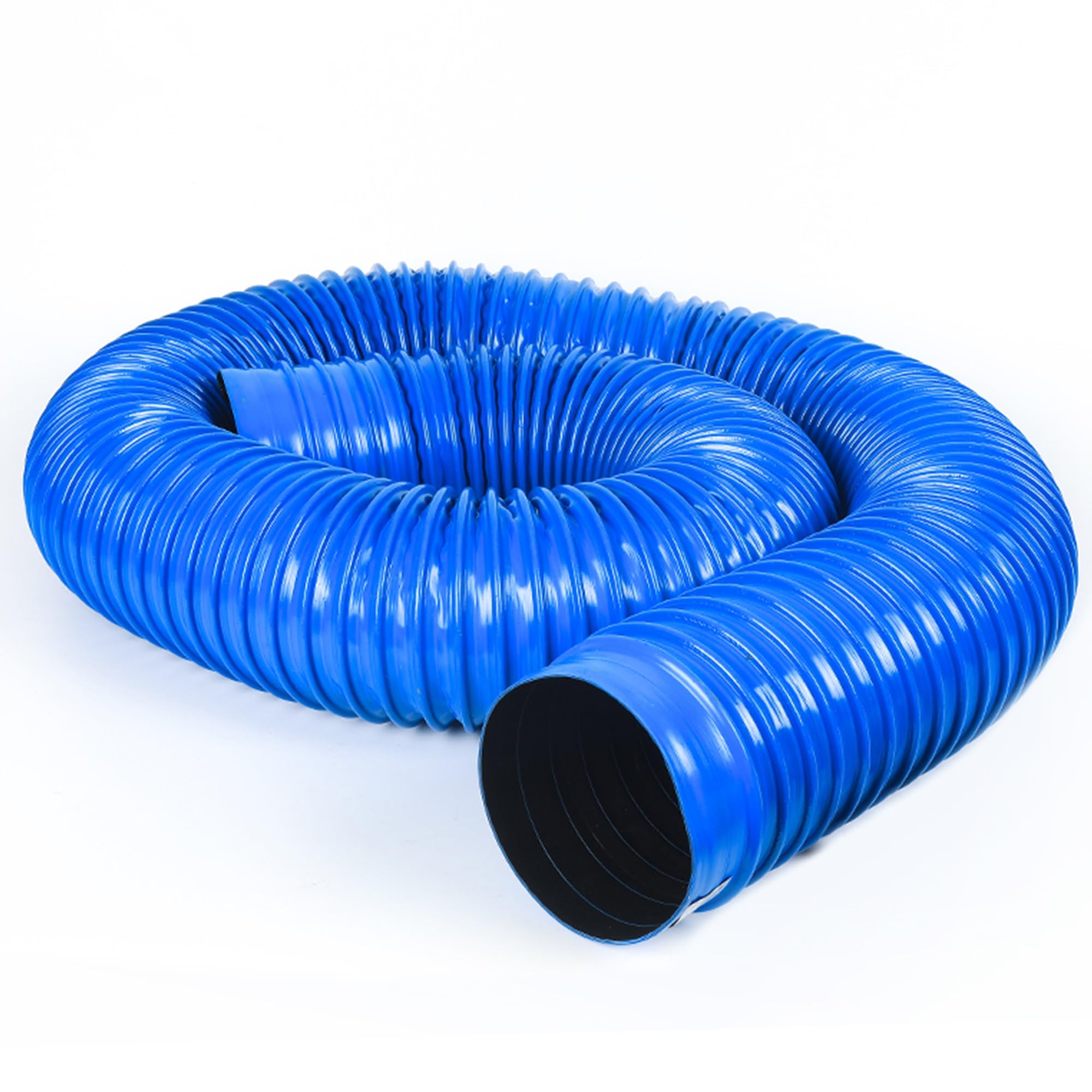 Manguera Flexible De Caucho PVC, 118 Pulgadas, Azul, Tubo De Ventilación Corrugado De Junta Blanda para Conductos De Flujo De Aire Y Aplicaciones De Escape (30~300 Mm) (75 Mm)