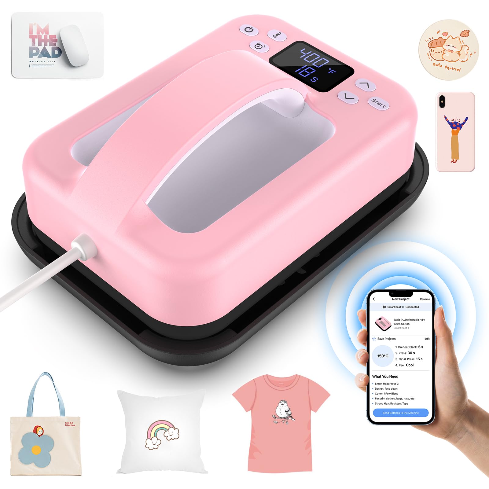 Presse de transfert AKEYDIY 5586_B_EU pour réussir vos flocages sans plis ni décollages
