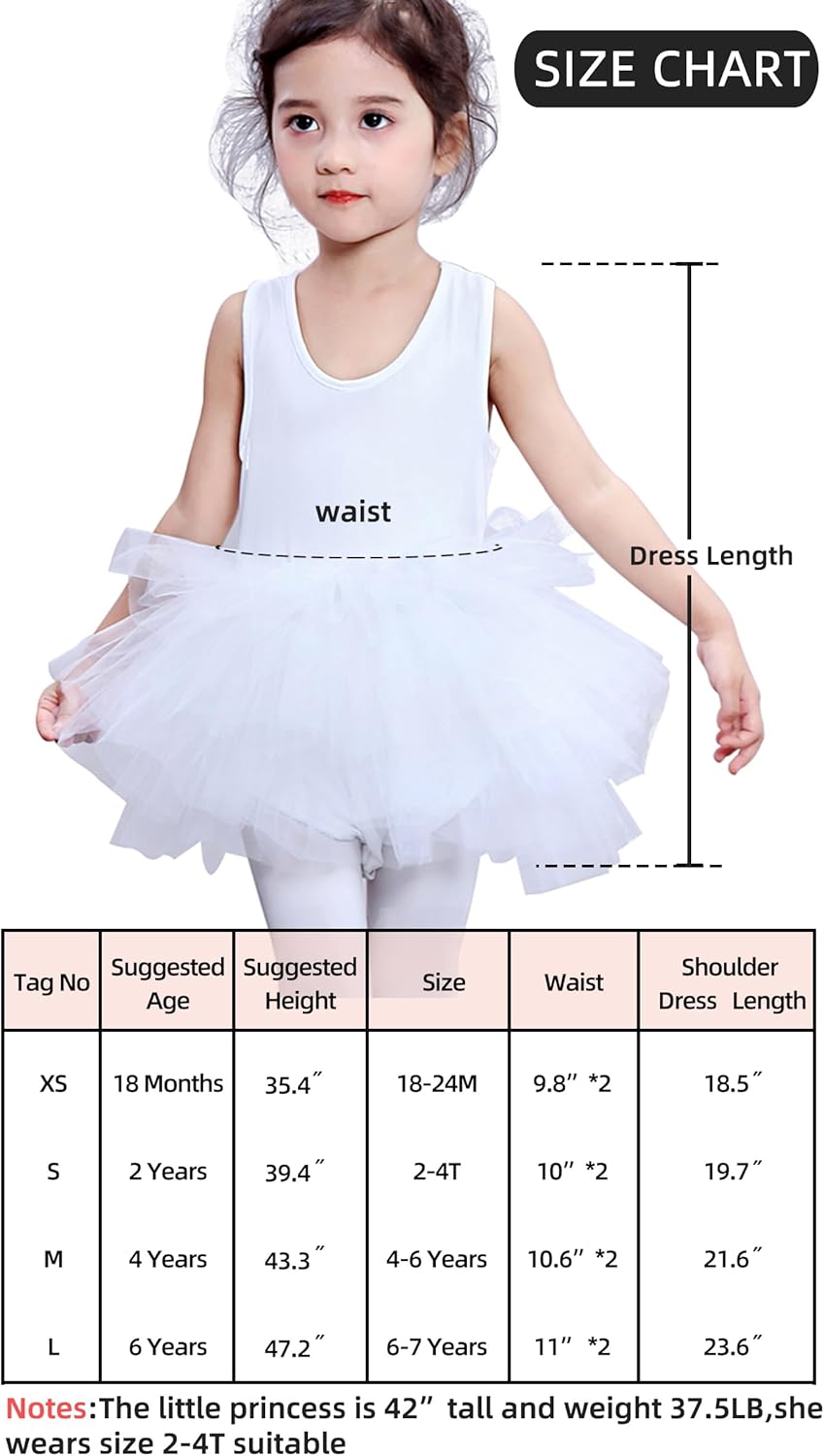 Tutu.kk Girls' Camisole Dance Tutu Leotard with Fluffy 4-Layers Ballet Dress for Ballerina (12 Months - 7 Years) - Image 6