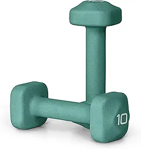 Tone Fitness Neoprene Dumbbell Weight Pairs with Anti-Roll Square Head | Multiple Options