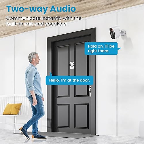 Miniatura 2 de Cámara de seguridad inalámbrica 1080P, visión nocturna a color, funciona con pilas, detección humana, almacenamiento en la nube, audio de 2 vías,