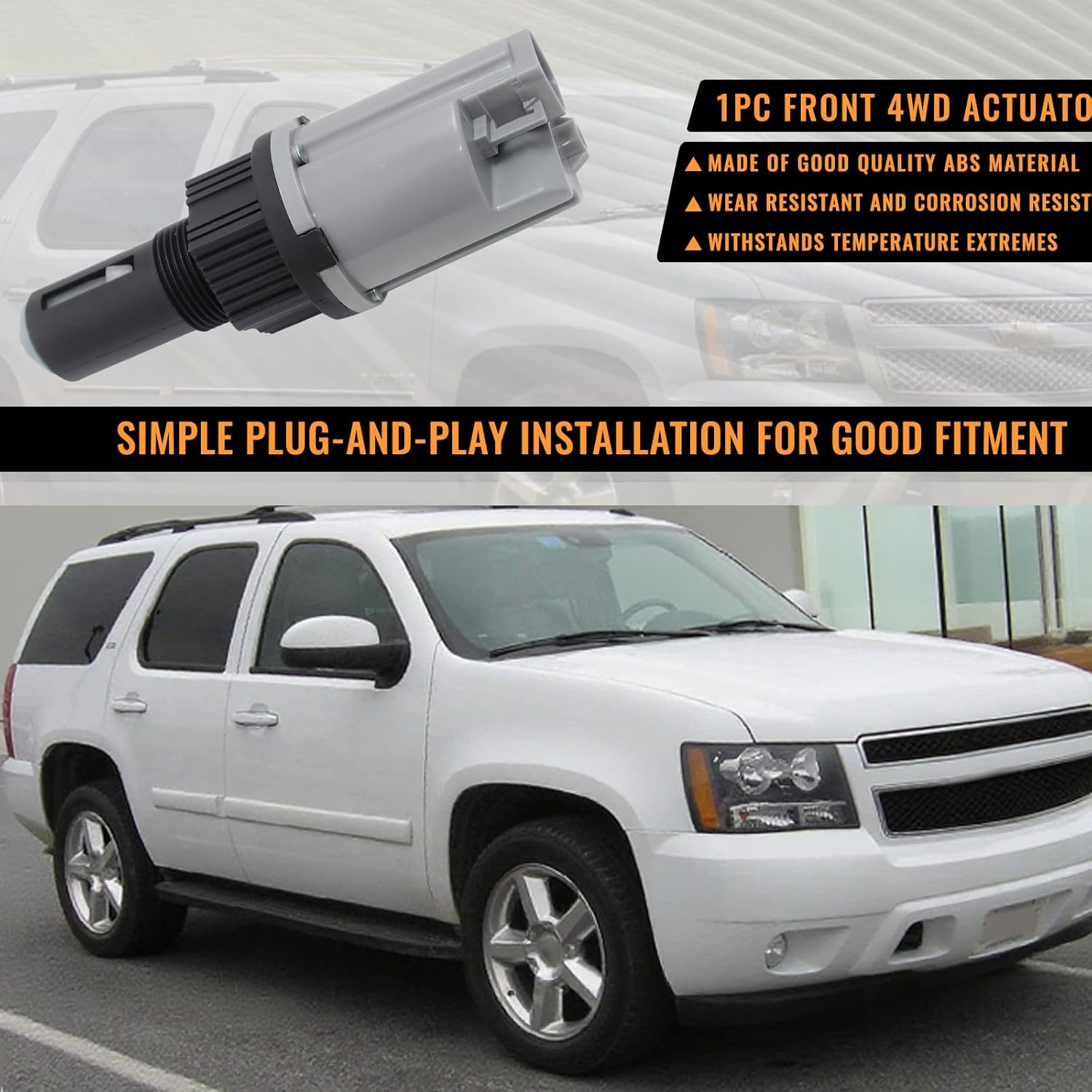 4WD Four Wheel Drive Actuator Fit for Chevy Silverado Avalanche K1500 K2500 K3500 for GMC Canyon Yukon Front Differential Axle Actuator for Cadillac Escalade 26060073 8260600730 600-101