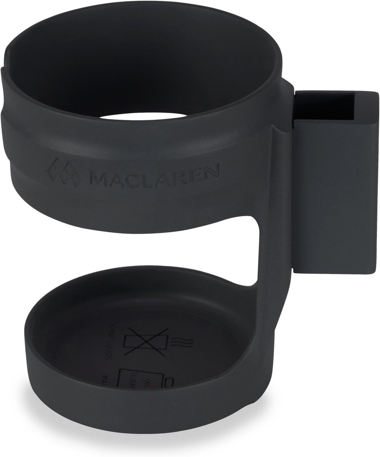 Maclaren Cupholder stroller accessory. Easily attaches to the frame of all Maclaren's umbrella-fold pushchairs. Fits cups and bottles with 2.9in/7.4cm circumference