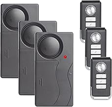 Mengshen 3 Pack Anti-Theft Vibration Alarm 110dB Adjustable Motion Sensor Anti-Theft Security System for Doors, Windows, Bike, Motorcycle, Motor, Home