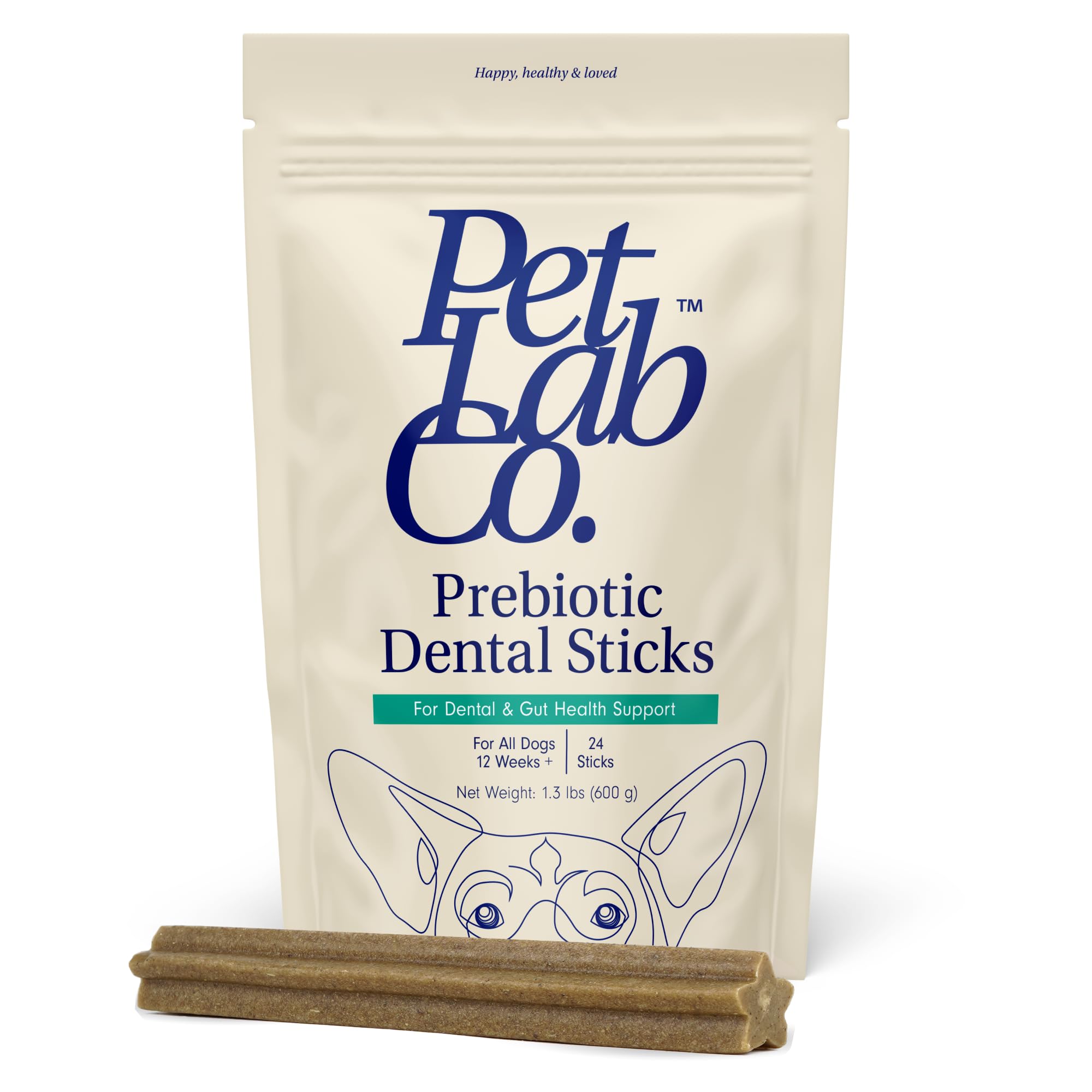 PetLab Co. Dental Sticks – Dog Dental Chews -Target Plaque & Tartar Build-Up at The Source - Designed to Maintain Your Dog’s Oral Health, Keep Breath Fresh and Provide Digestive Help (24 Sticks)