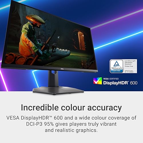 Vista 17 de Dell S3422DWG - Monitor curvo para juegos, pantalla curva 1800R de 34 pulgadas con frecuencia de actualización de 144 Hz, pantalla WQHD