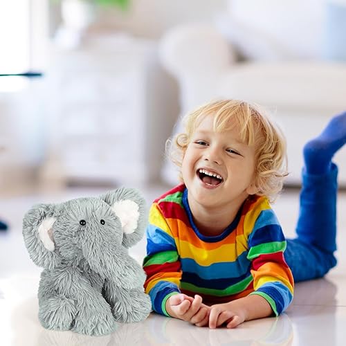 Miniatura 7 de SuzziPals Calentamiento de elefante, almohadillas térmicas de animales de peluche para microondas para calambres, alivio del dolor y el estrés,