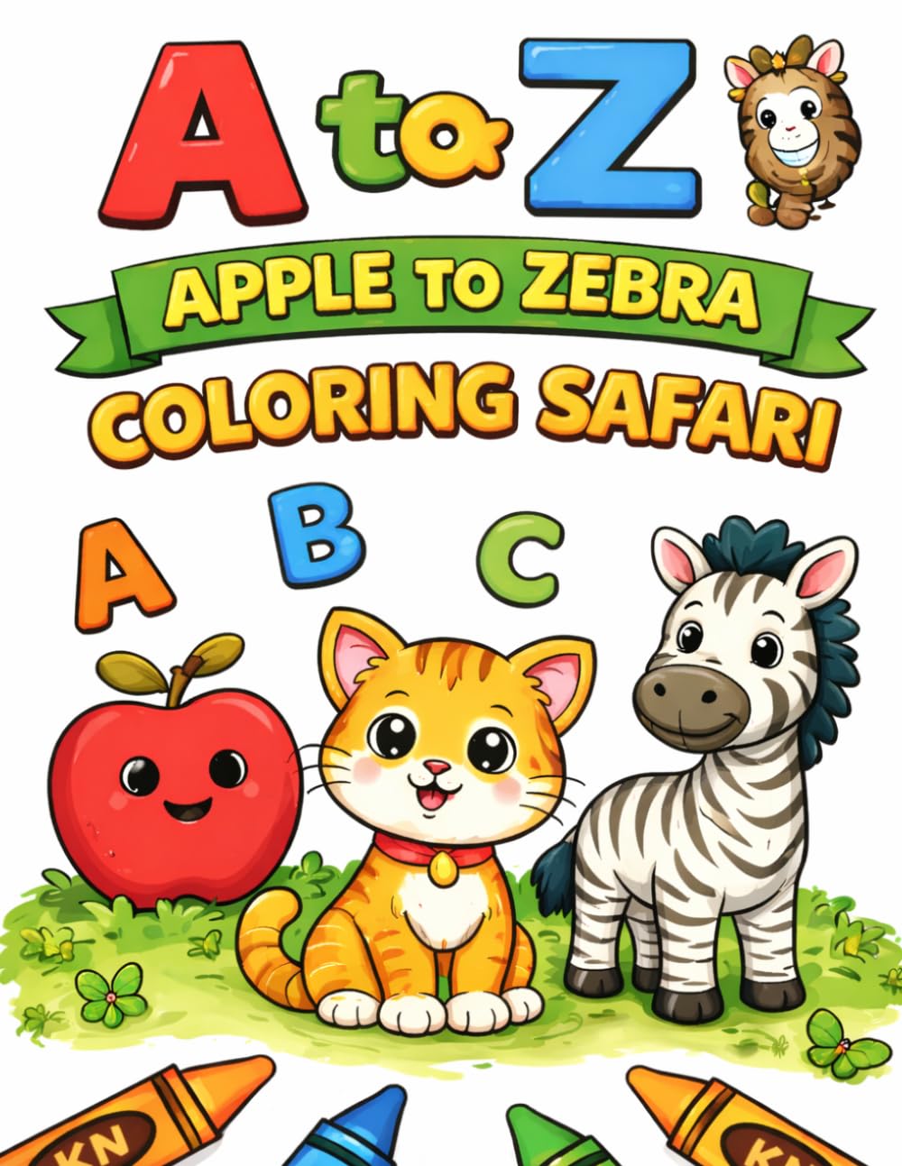 A TO Z : Apple to Zebra Coloring Book
