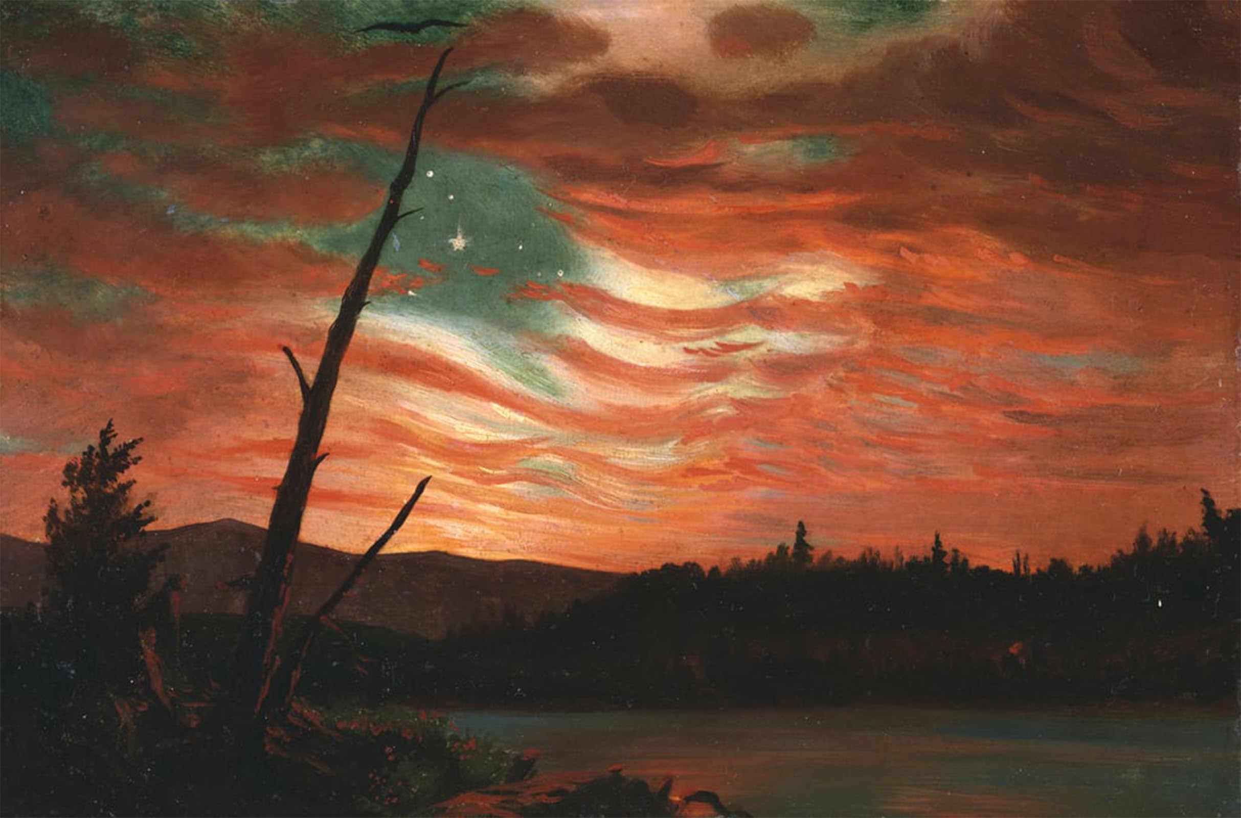 Artxlxxbn No Frame Famous Prints Artwork Pictures Poster Painting Art Our In The Sky By Frederic Edwin Church Artwork Landscape Pictures For Home Decor 60X90cm