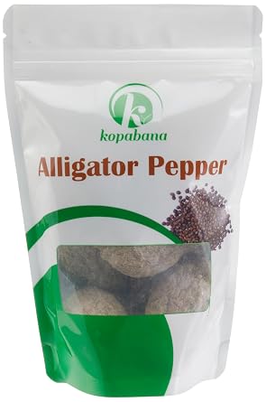 KOPABANA Jumbo Organic Alligator pepper Mbongo spice | Spice | Ataare | Guinea Pepper | Grains of Paradise | Lizard Pepper 4 Pods