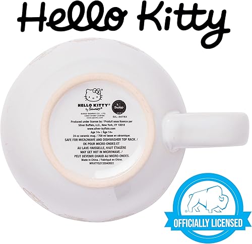 Miniatura 4 de Silver Buffalo Sanrio Hello Kitty Zodiac - Taza de sopa de cerámica, 24 onzas Perk Central de 24 oz,Negro -,Azul,Alineación de Care Bears,Care Bears