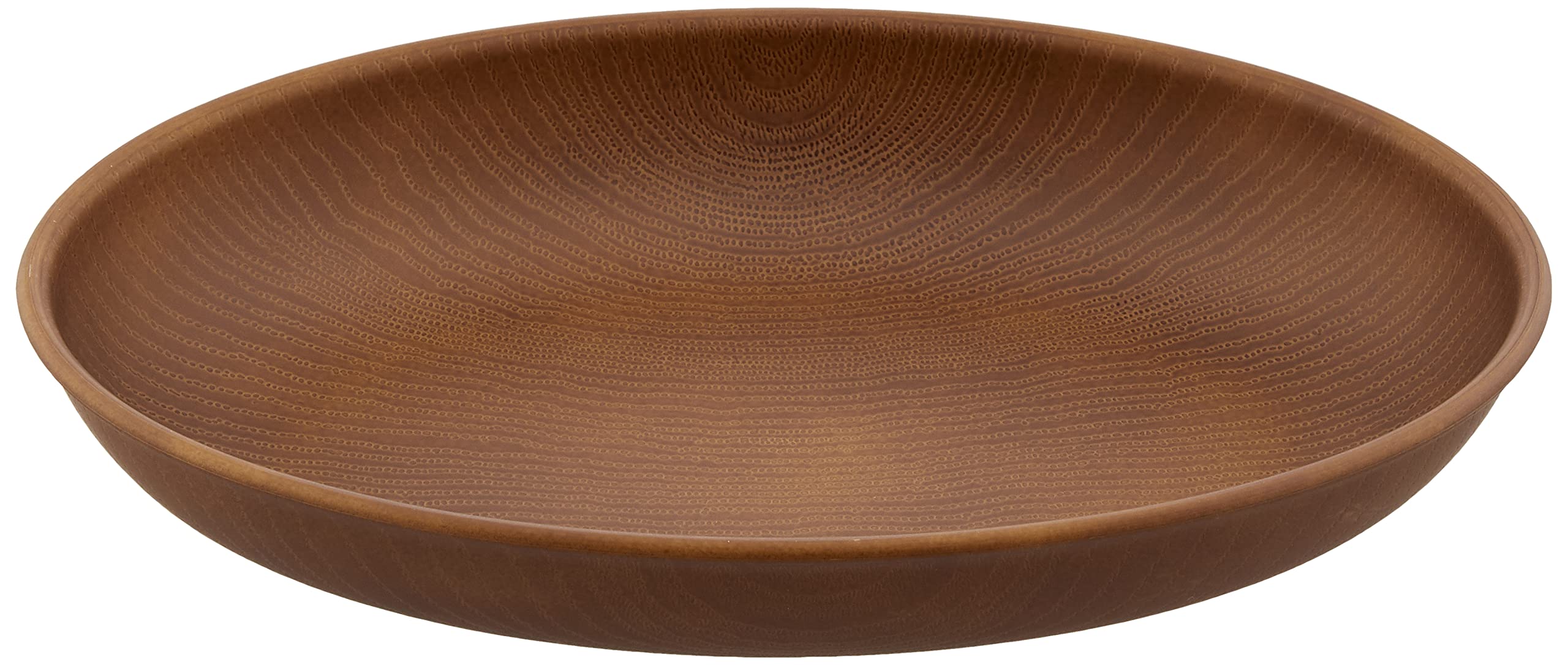 Wood Grain Resin Oval Plate, Brown