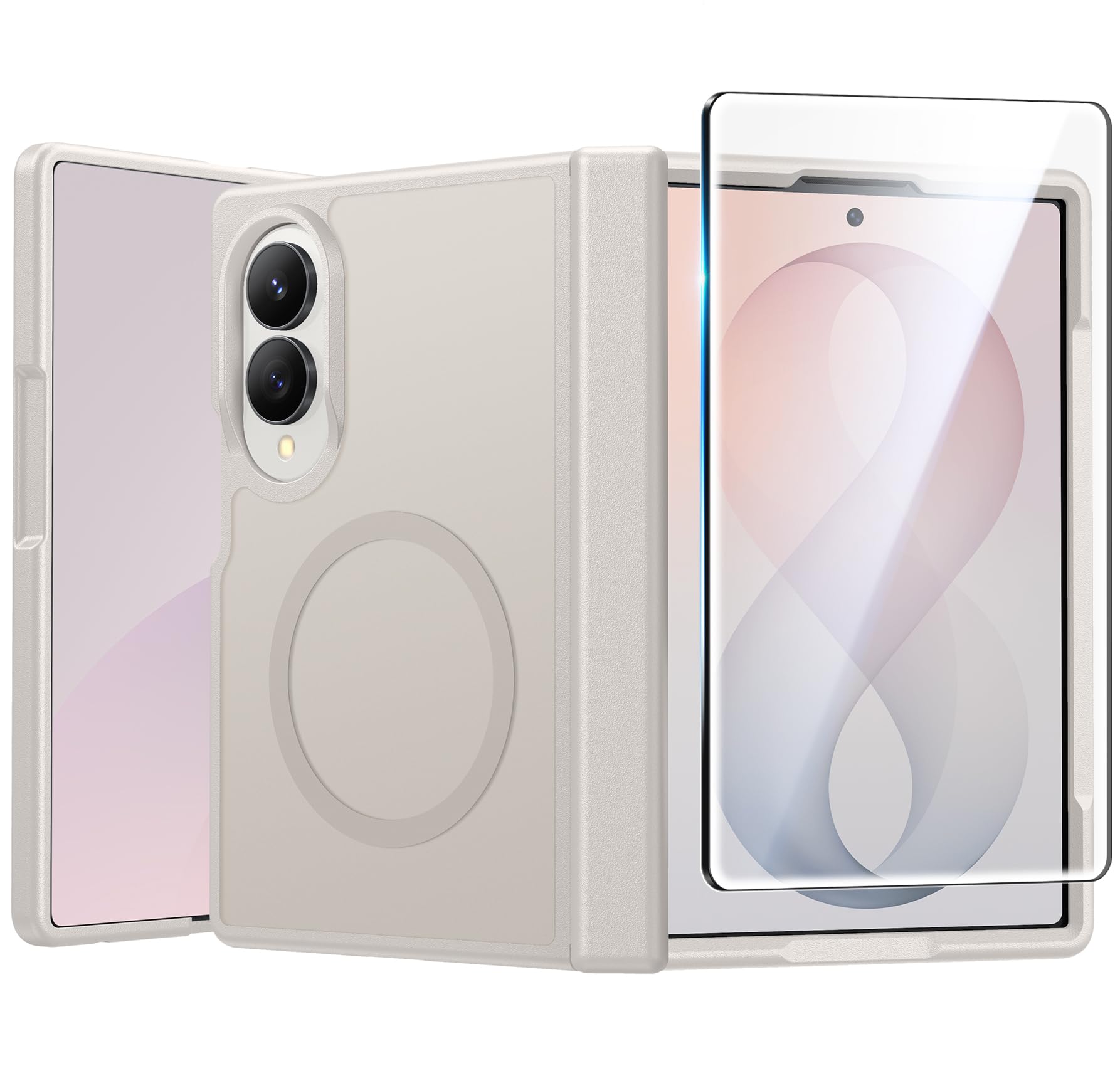 FNTCASE for Galaxy Z Fold 8 Case: Compatible with MagSafe Hinge Protection