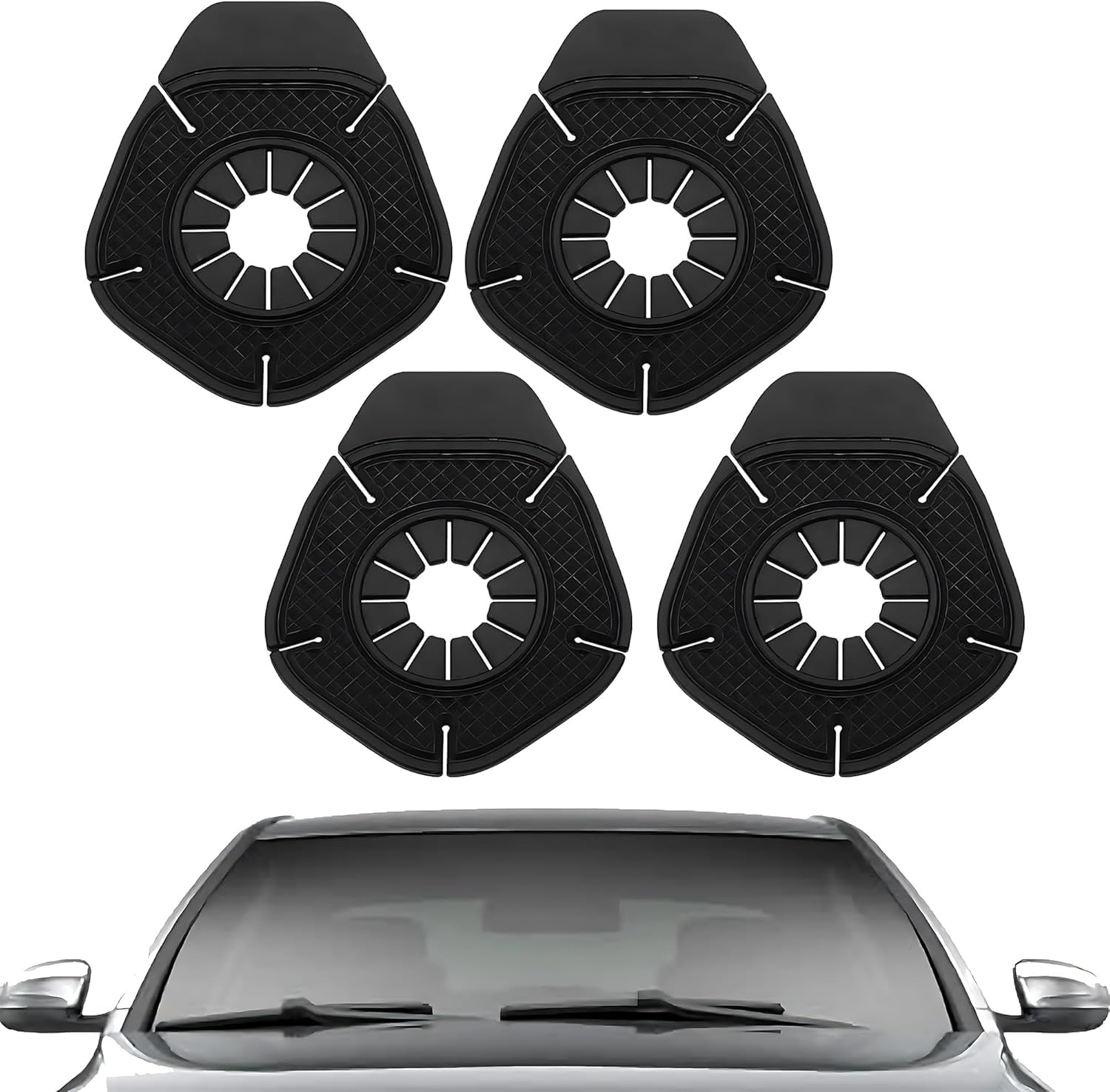 ONEMAJI 4Pcs Wiper Hole Silicone Protective Pads for Lexus RX II 400h 4WD 2003-2009, Anti Clogging Debris Guards Car Windshield Windscreen Base Cover