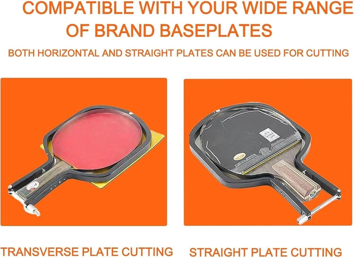 Table Tennis Racket Rubber Cutting Machine, Manual Press Edge Cutter for Ping-Pong Bats, Double Roller Bearing Design, Ideal for Penhold and Horizontal Grip