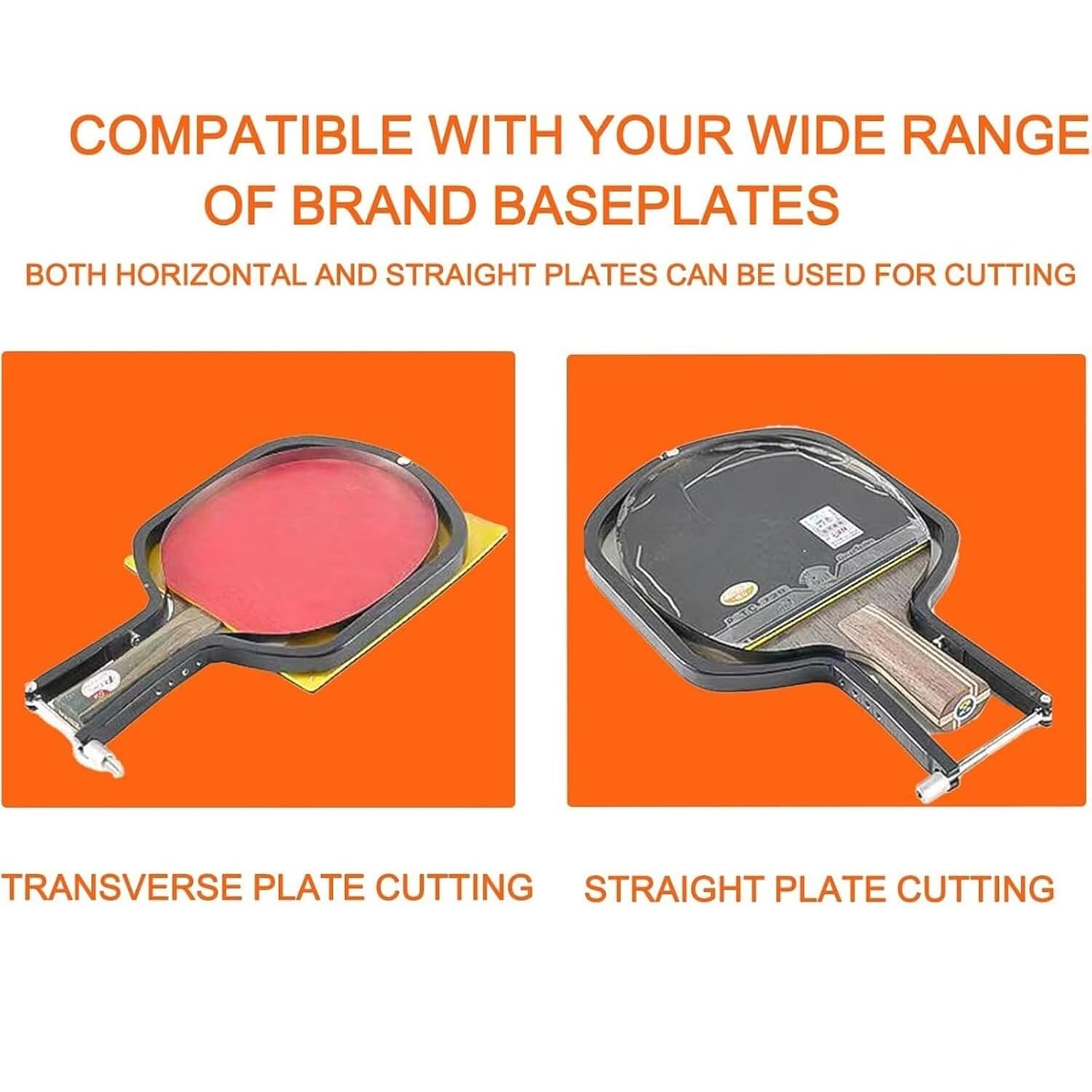 Table Tennis Racket Rubber Cutting Machine, Manual Press Ping-Pang Bat Rubber Edge Cutter, Double Roller Bearing Design, Leather Die Cutting Machine, for Penhold and Horizontal Grip