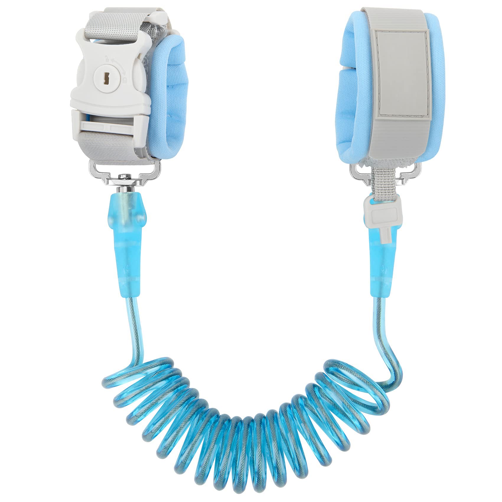 KASTWAVEToddler Leash, Kid Leash Anti Lost Wrist Link with Key Lock Upgraded Baby Leash with Safety Wristband Rope for Babies Toddlers Child Kids (4.9ft/1.5m, Light Blue)