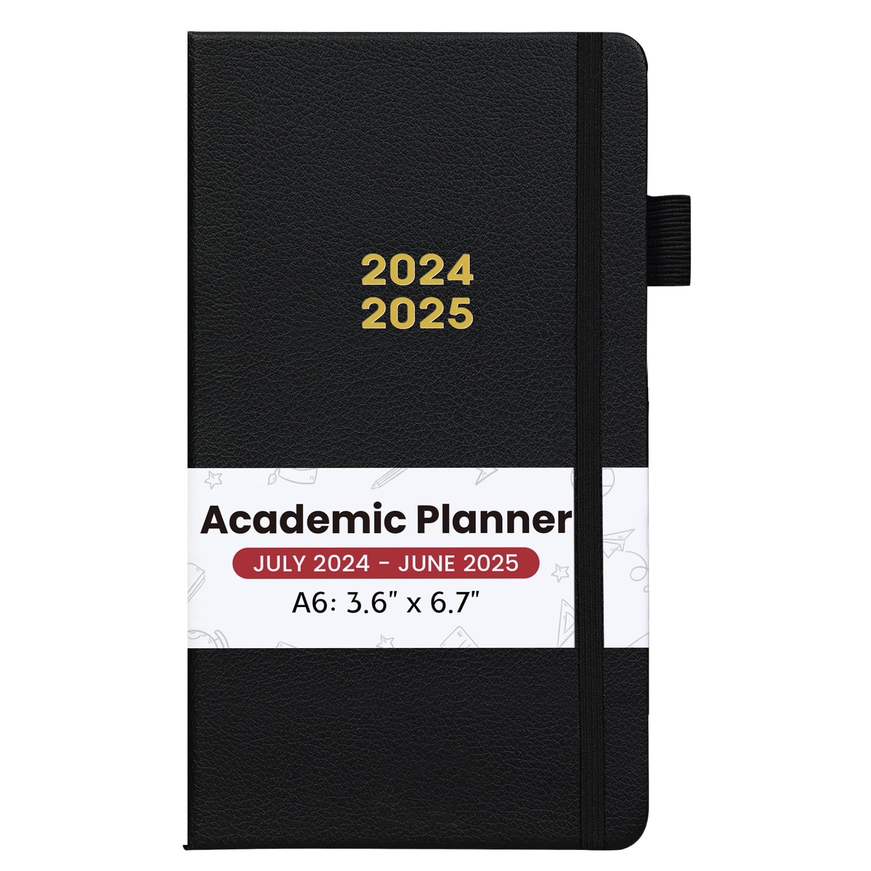 2024-2025 Academic Planner for Purse - Weekly & Monthly Planner from July 2024 to June 2025, Academic Year Calendar, Pocket Size Planner (3.7" x 6.6") - Dark
