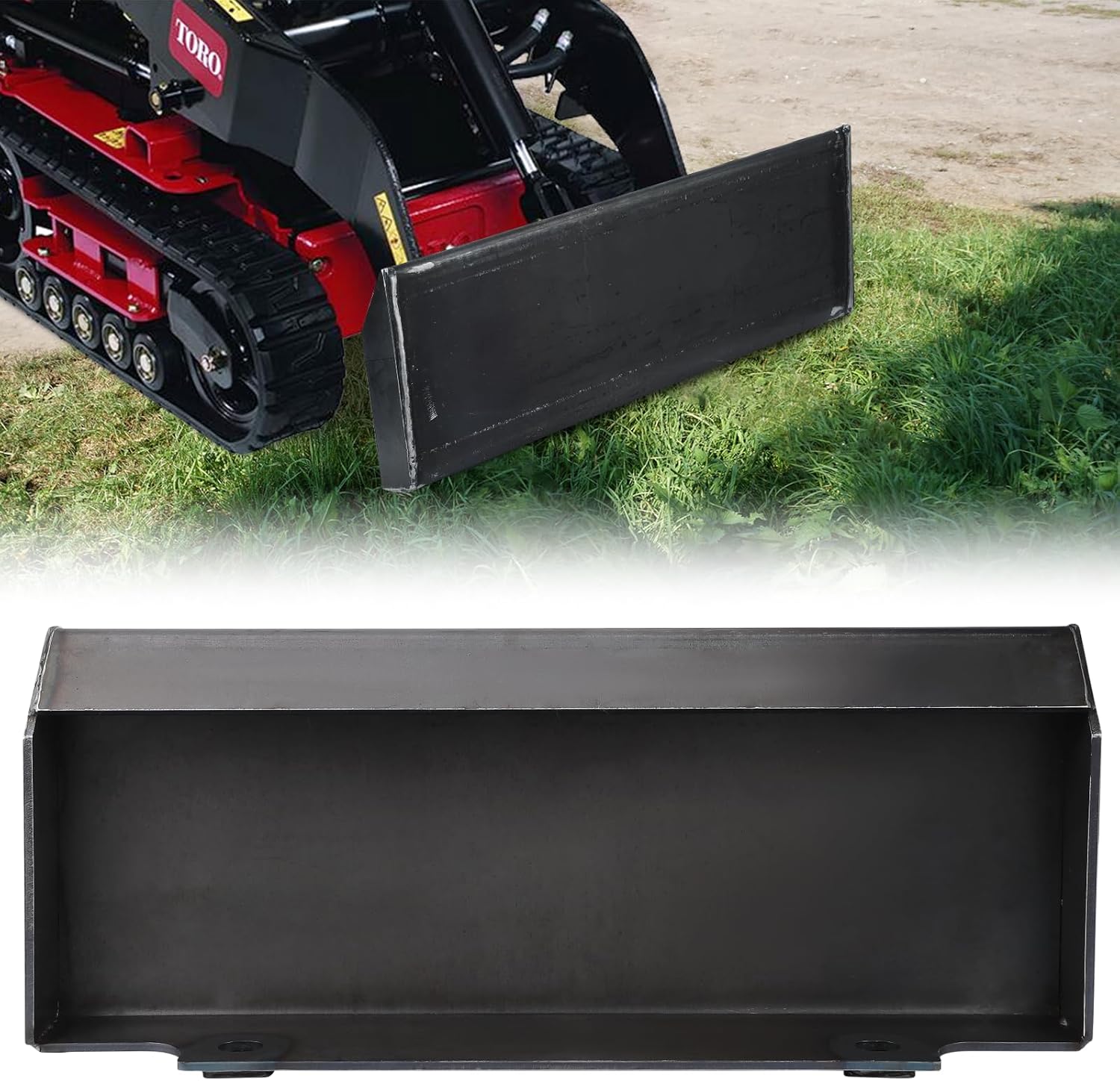 GAOMON 1/4" Quick Attachment Mount Plate Mini Skid Steer Compatible with Toro Dingo Ditch Witch, 1/2" Thick Inserts