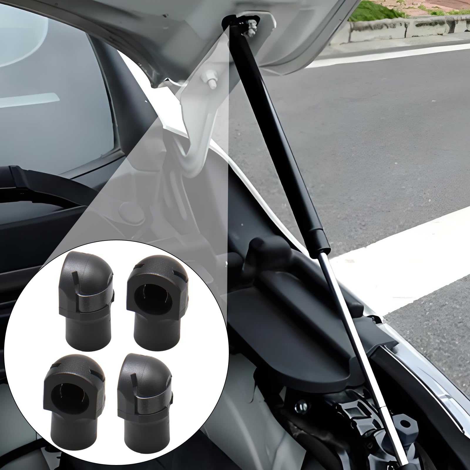4 Pezzi Puntelli del Bagagliaio Sferetta 10 5 mm Molla a Gas per Bagagliaio Anticorrosione Connettori a Molla a Gas per Cofani Motore Bagagliai e Modifiche Auto di Tutti i Modelli