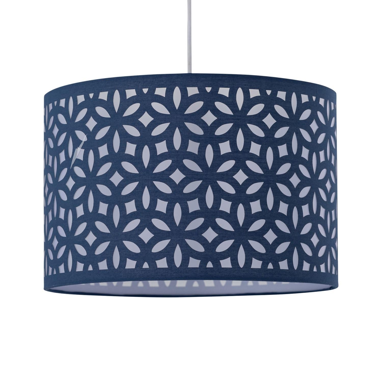First Choice Lighting - Pendant Light Shade - 25cm - Navy Blue