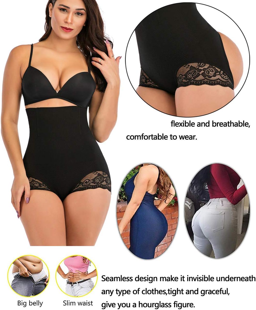 FLORATA Thong Shapewear Tummy Control Underwear for Women Seamless Body Shaper High Waist Butt Lifting Panties - Image 3