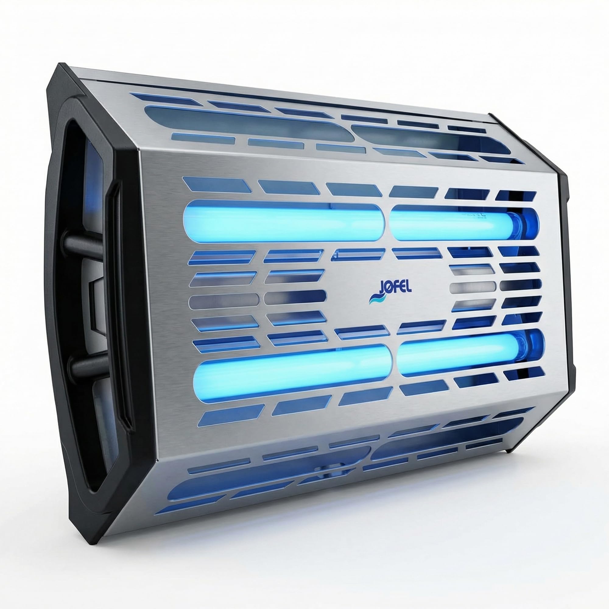Jofel – AJ70000, Exterminador de insectos mediante láminas adhesivas, de 2 tubos de luz LED UV, para atraer insectos, potencia: 2x15 W (2 tubos)