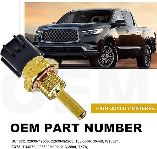 Miniatura 2 de Sensor de temperatura del refrigerante compatible con Nissan Armada Versa Altima Titan Rogue Maxima Quest Sentra Infiniti EX35 I30 FX45 M56 QX80 Q50