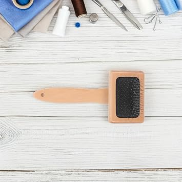 Balacoo Wooden Wool Carders Hand Carders Needle Felting Brush for Woolen Clothes and Pets with Wood and Iron Material, Versatile Use for DIY Felt Project Supplies and Comfortable