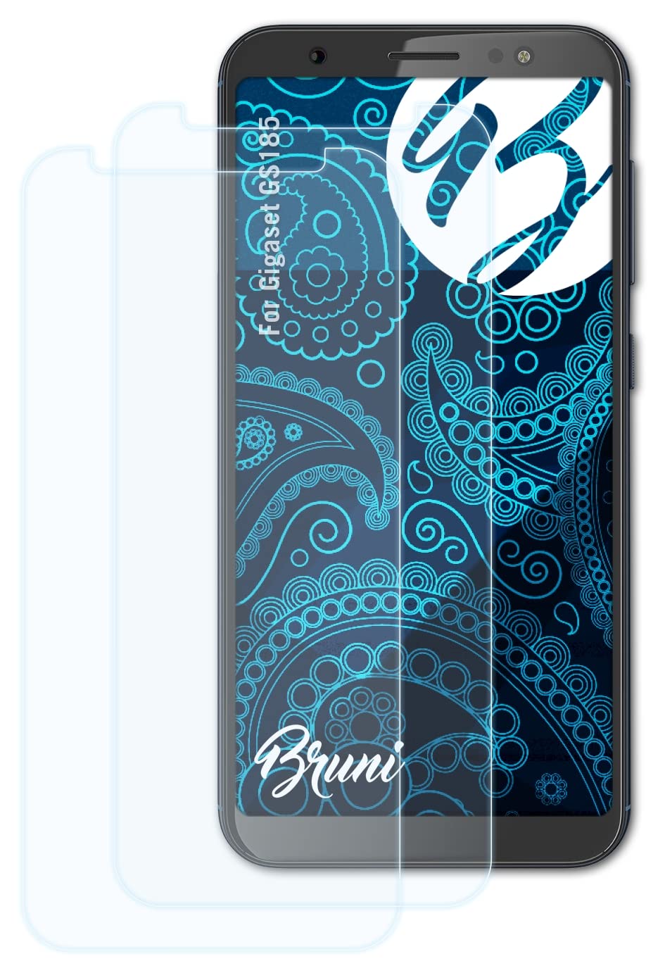 BruniScreen Protector compatible with Gigaset GS185 Protector Film, crystal clear Protective Film (2X)