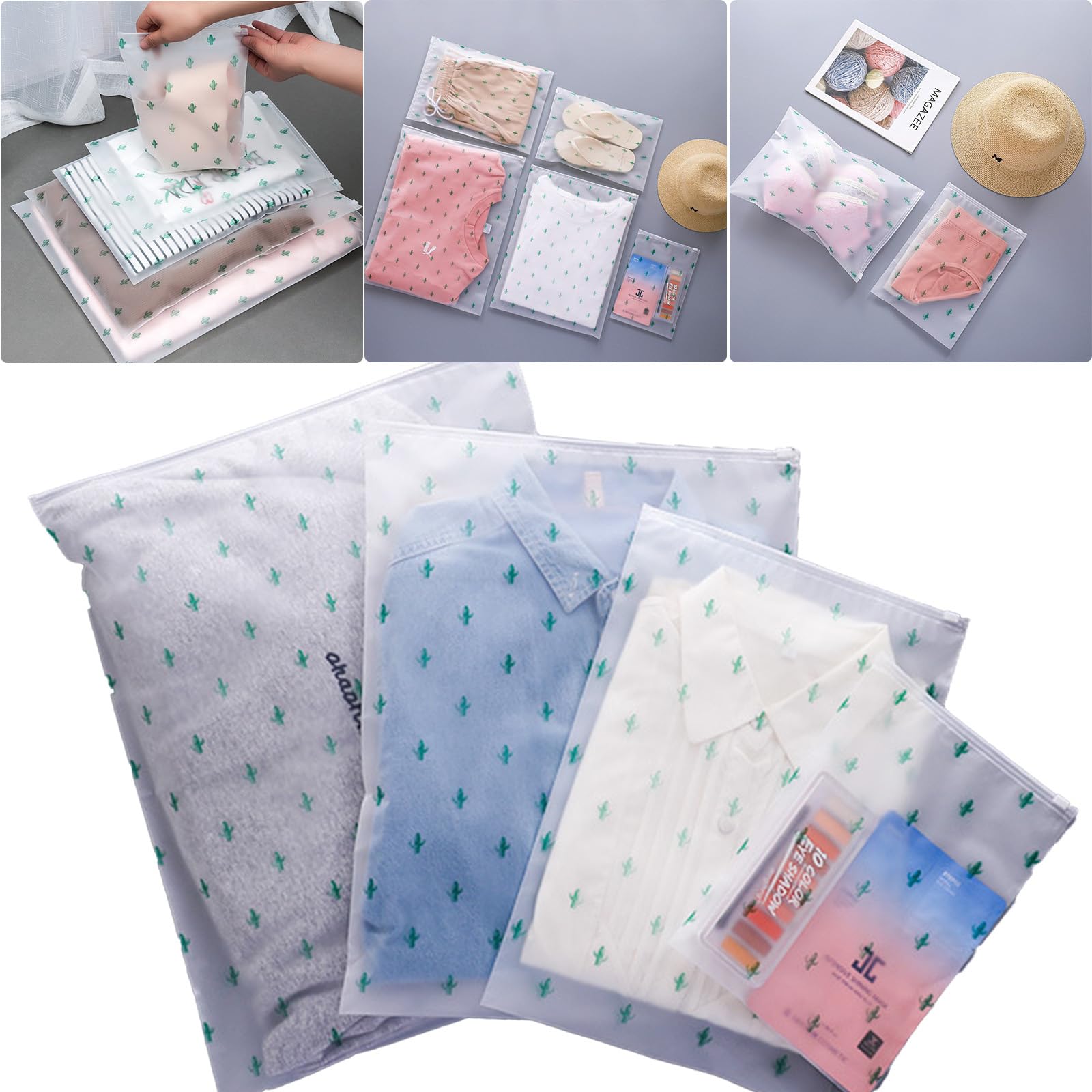 Sacs à vêtements en plastique transparent PEVA 20 soie avec fermeture Lot de 50