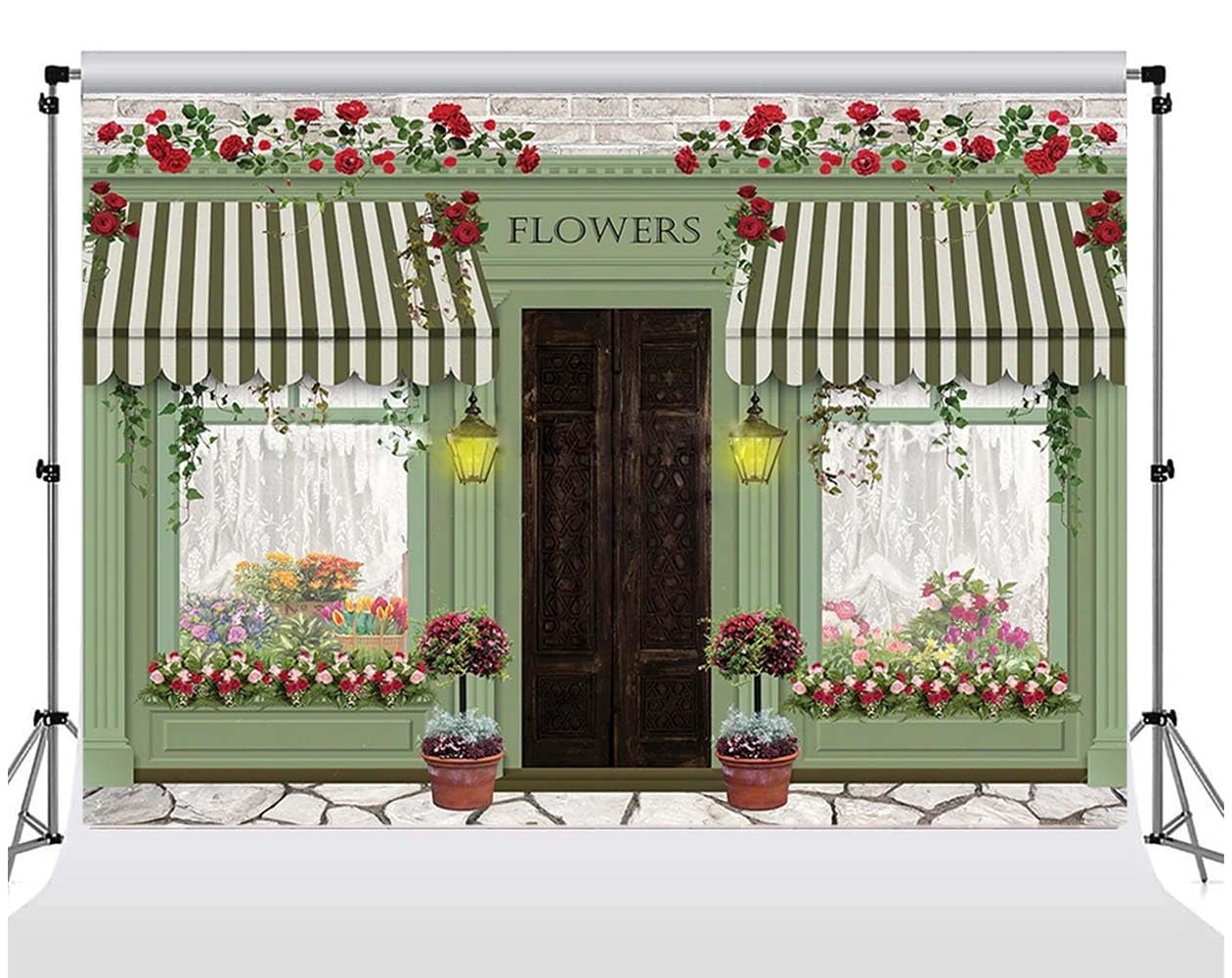 Flower Market Photography Background Spring Pink Flowers Tea Party Backdrop Bloom Floral Baby 1st Birthday Kids Birthday Girls Cake Smash Decor