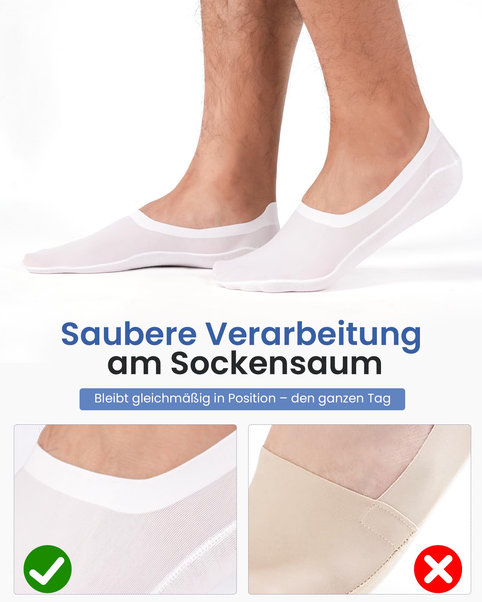 Calcetines Invisibles Hombre Transpirables, Pinkis Hombre Frescos con Doble Silicona Antideslizante, Calcetines Bajos Finos para Mocasines Náuticos Sneakers 6 Pares